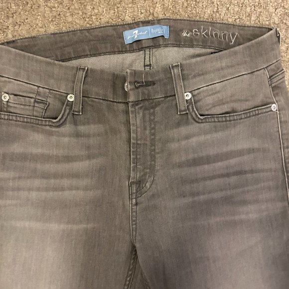 7 for All Mankind - b(air) ANKLE the SKINNY IN ALDER GREY -28 - Picture 6 of 9
